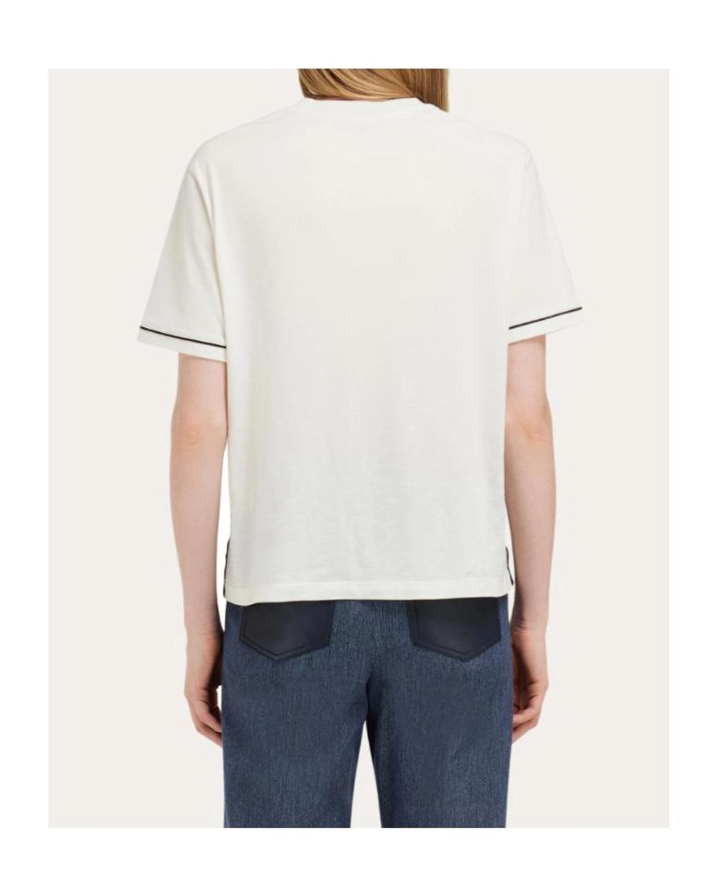 Ferragamo White Ferragamo Gancini T-Shirt