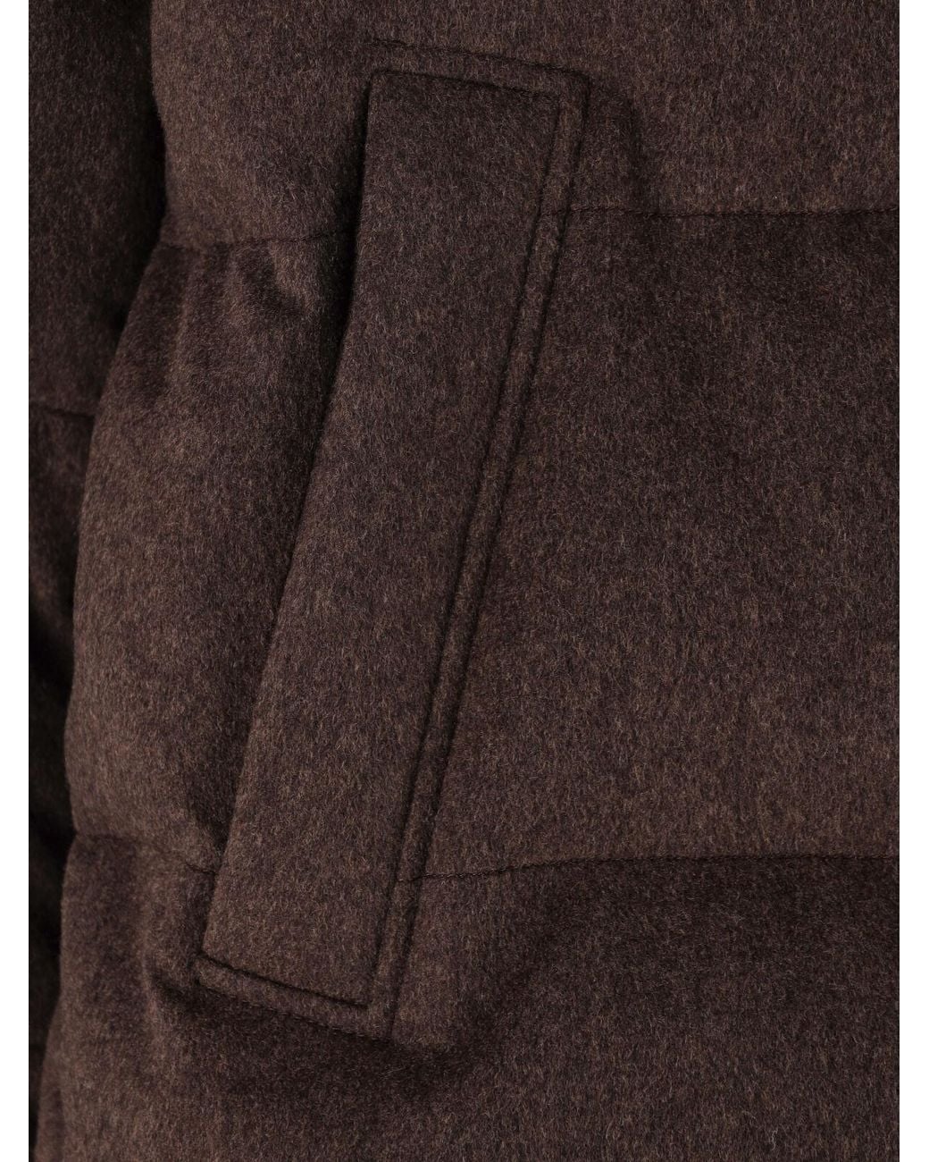 Loro Piana Brown Long-Sleeved Padded Jacket for men