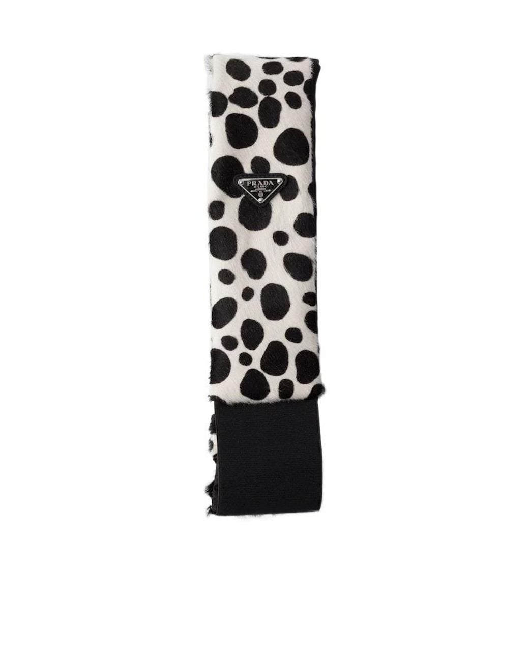 Prada Black Printed Headband