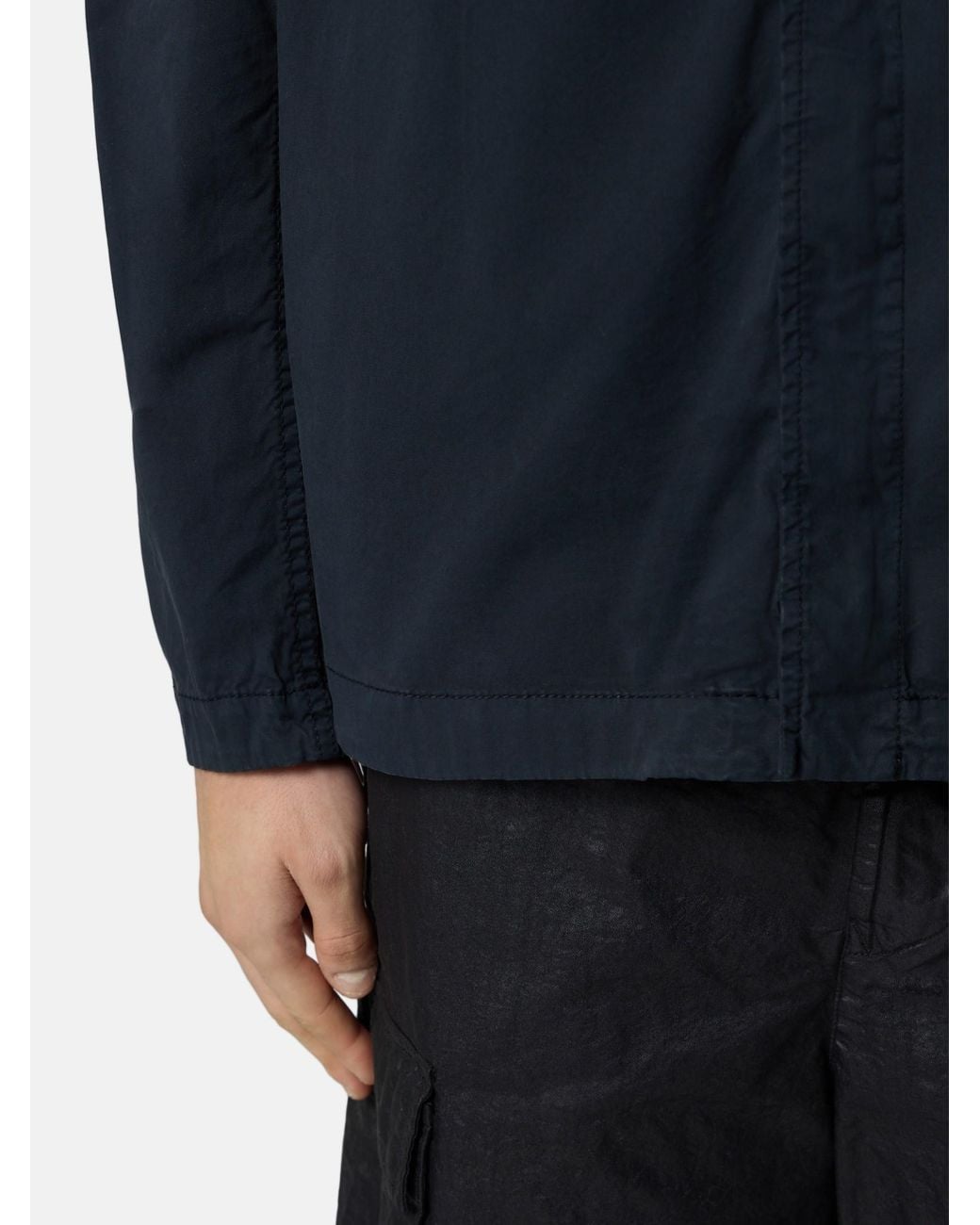 Stone Island Blue Compass Badge Overshirt for men