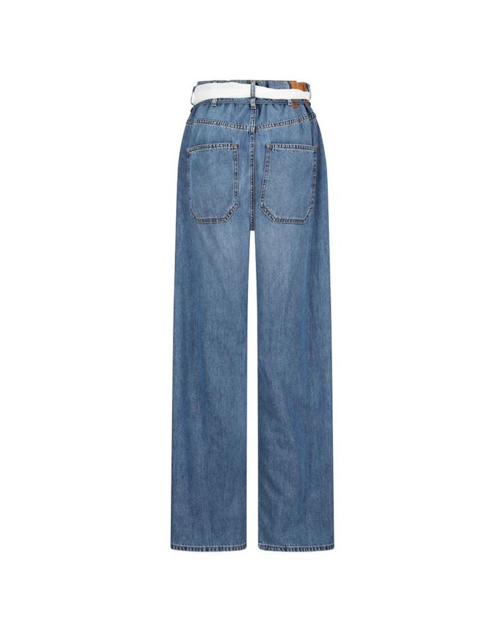 DARKPARK Blue Belted Wide-Leg Jeans
