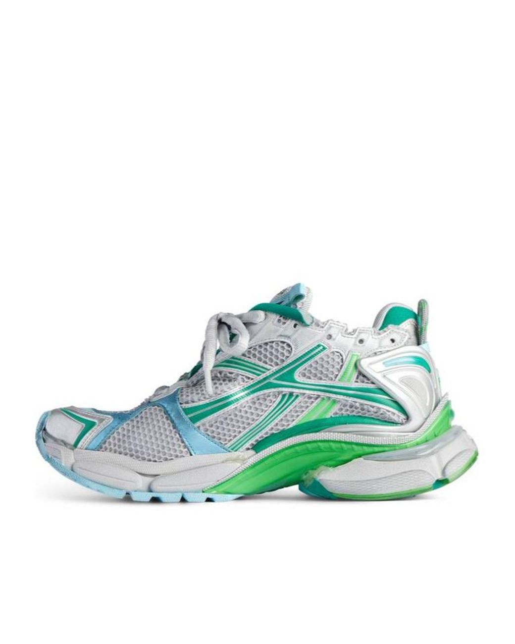 Balenciaga Green Runner Lace-Up Sneakers for men