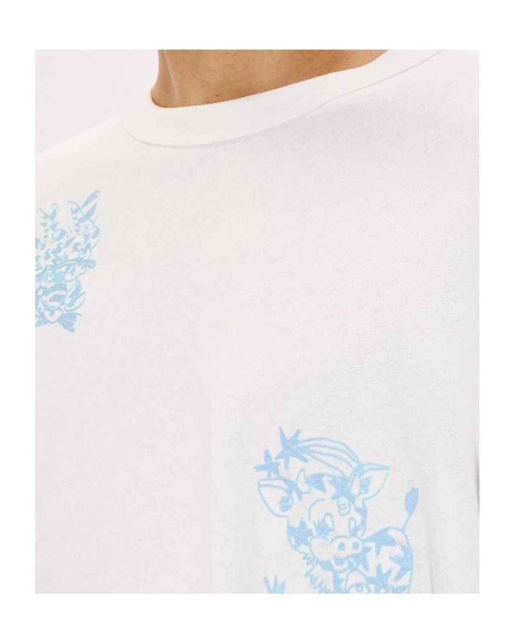 KENZO White Cartoon Print Long Sleeve T-Shirt for men