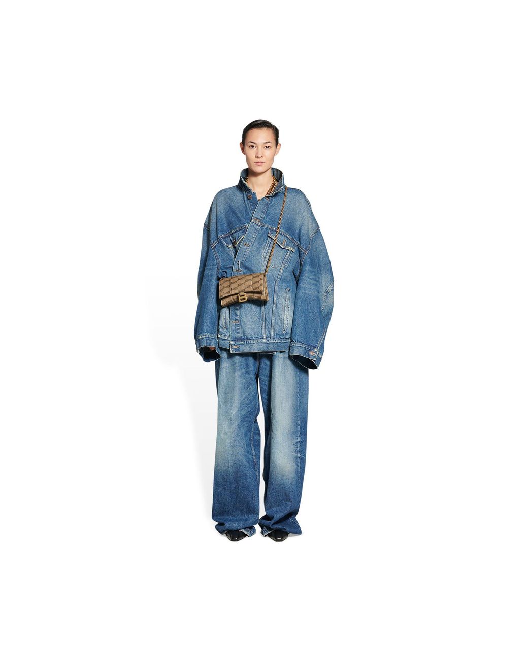 Balenciaga Natural Hourglass Bb Shoulder Bag