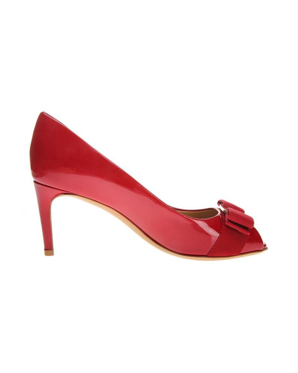 Ferragamo Red Logo High Heels