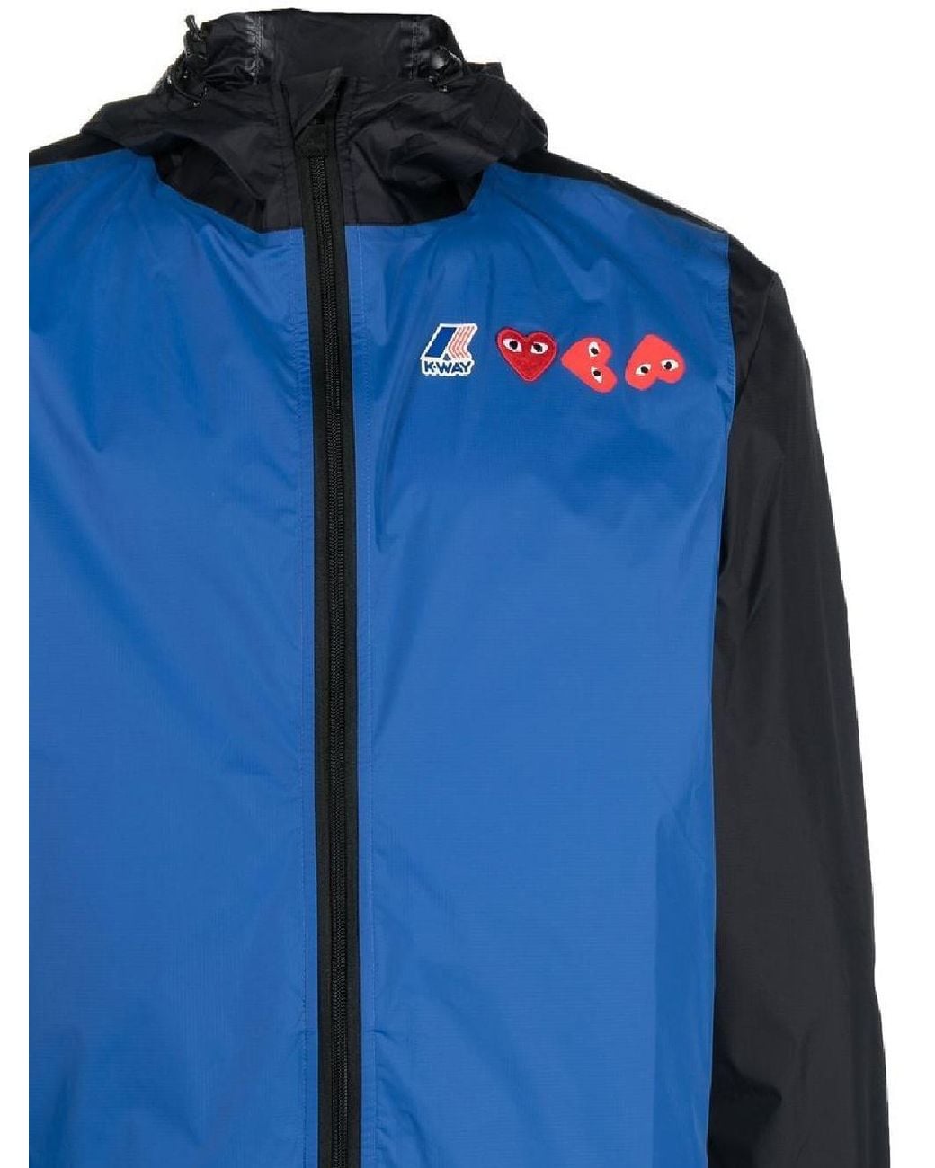 COMME DES GARÇONS PLAY Blue Hooded Casual Jacket for men