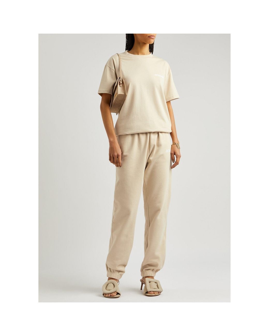 Jacquemus Natural Elastic-Waist Straight-Leg Sweatpants