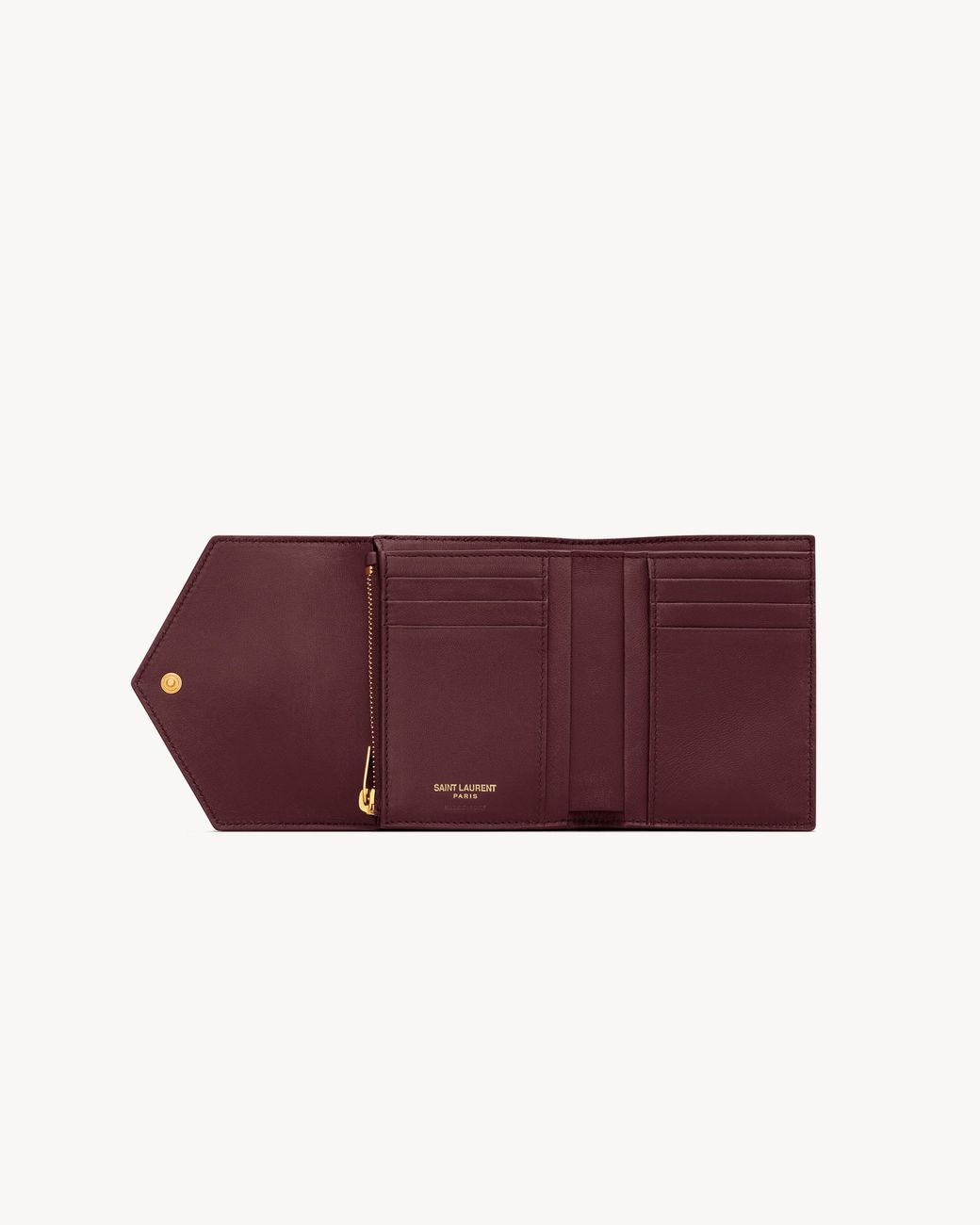 Saint Laurent Purple Trifold Wallet