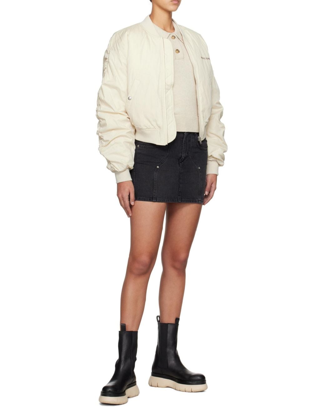 Isabel Marant White Nola Knitted Polo Sweatshirt