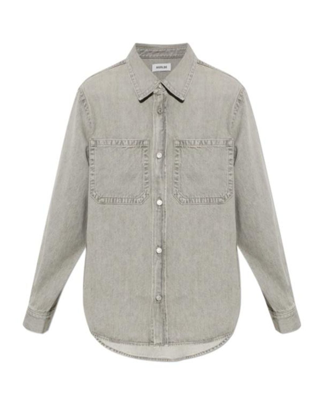 Agolde Gray Long-Sleeved Shirt