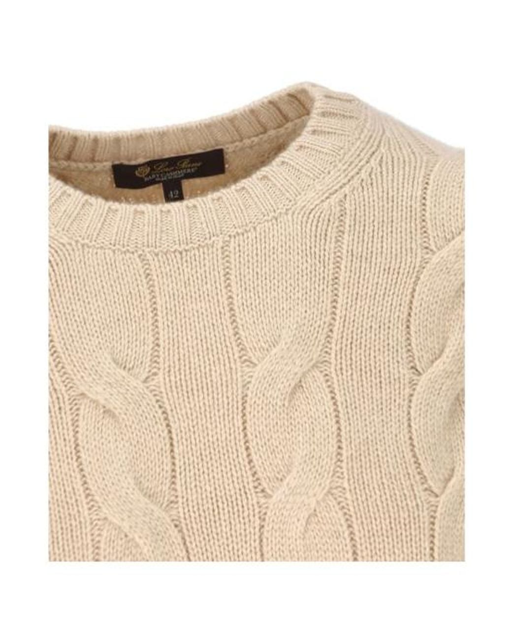 Loro Piana Natural Braided Crewneck Jumper