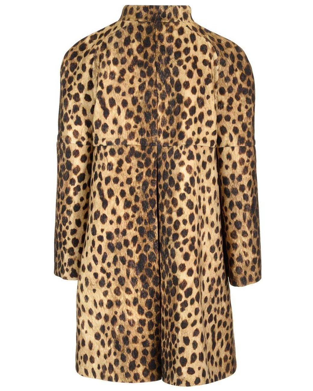 Valentino Natural Jaguar Spots Leopard Printed Coat