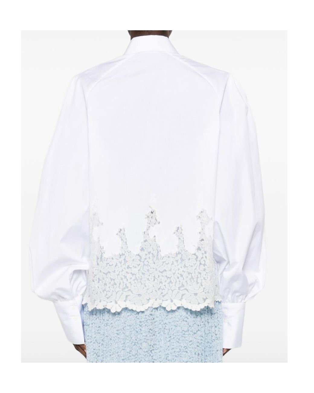 Ermanno Scervino White Long Sleeved Lace Shirt