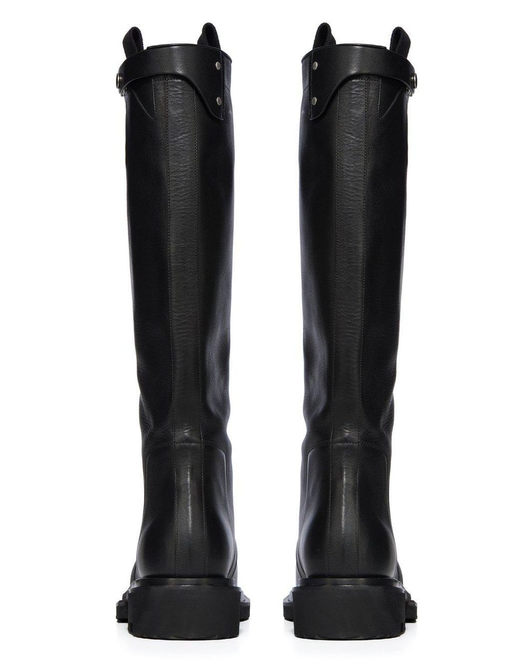 Rick Owens Black Strap-Detail Boots