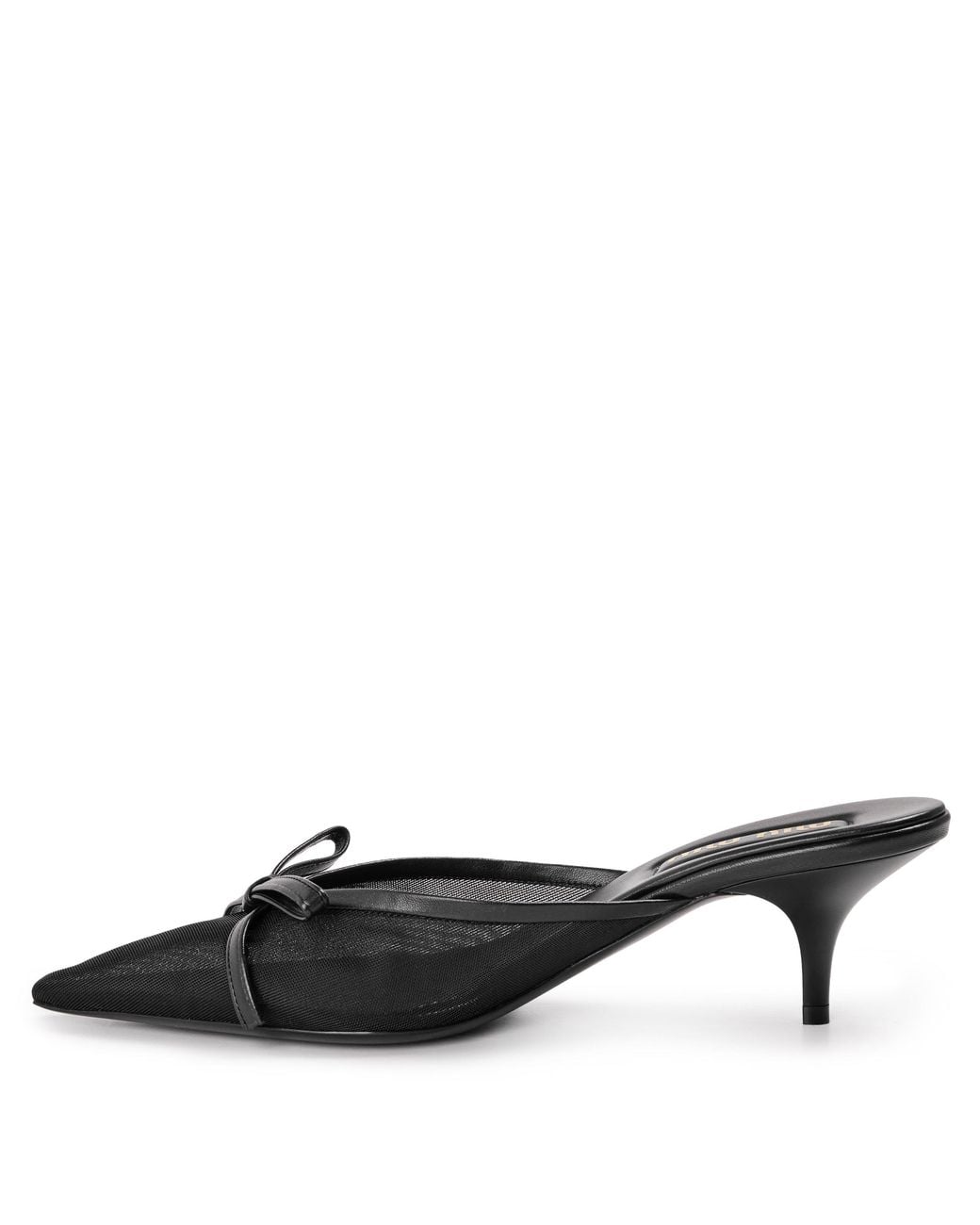 Miu Miu Black Low-Heeled Slide Sandals