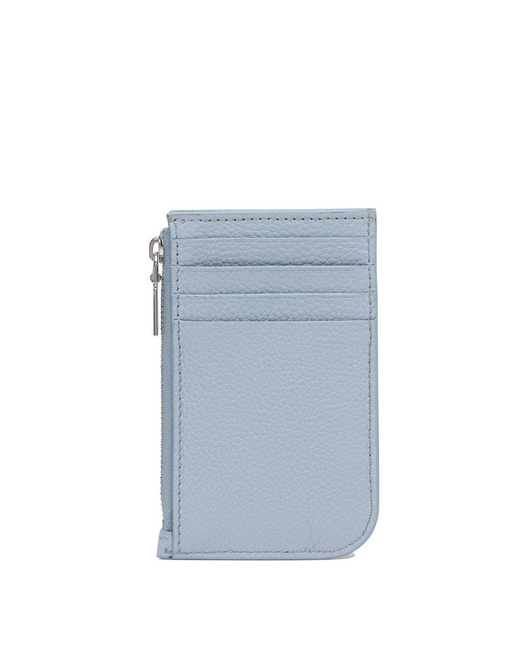McQueen Blue Logo Plaque Zipped Wallet for men