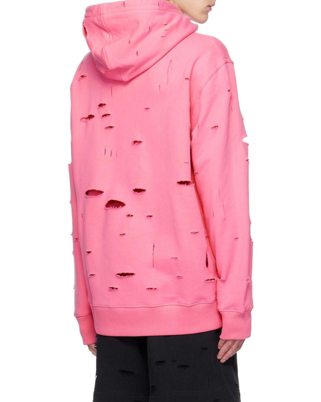 Givenchy Pink Archetype Hoodie With Destroyed Effect for men