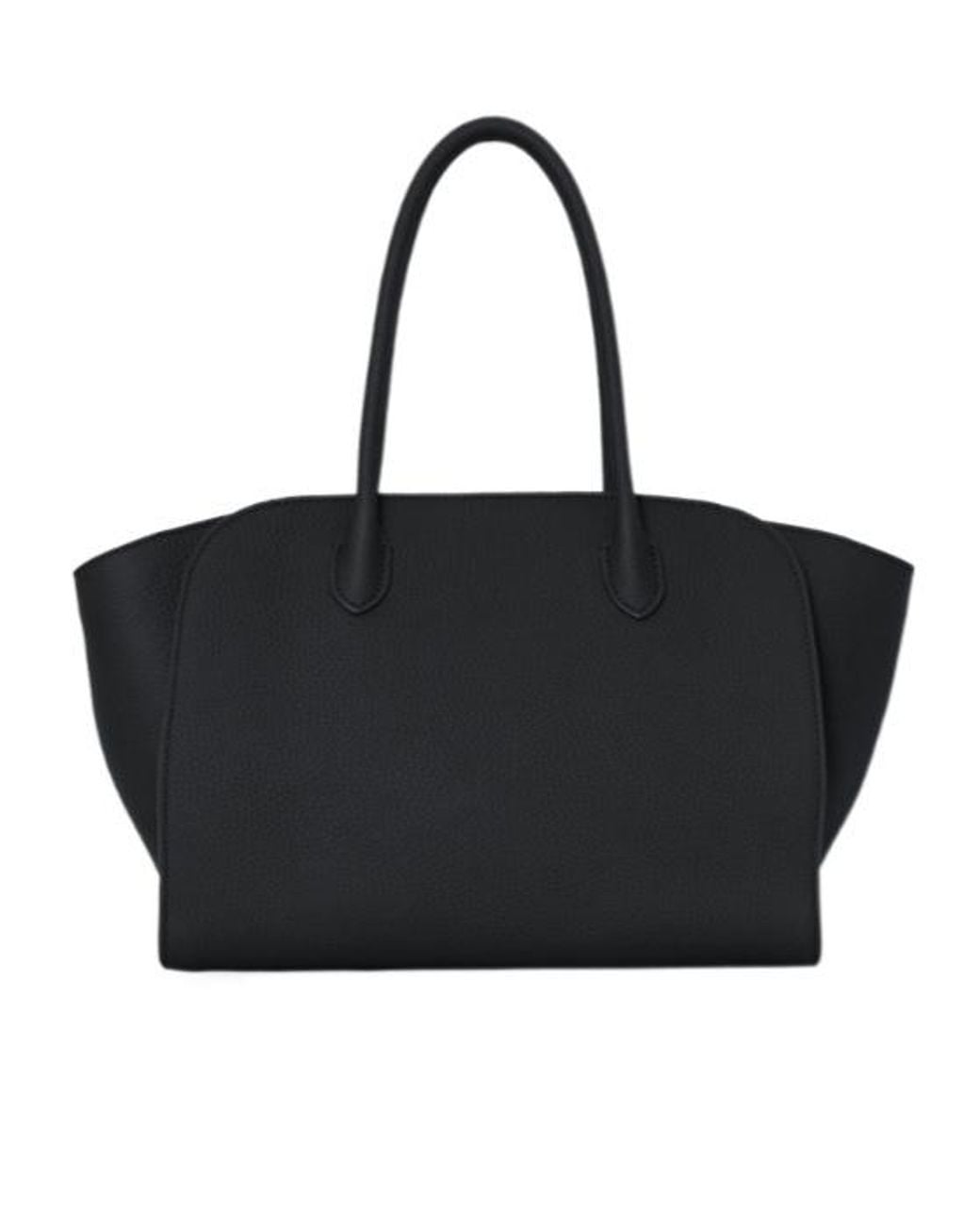 The Row Black Marlo 12 Top Zip Tote Bag