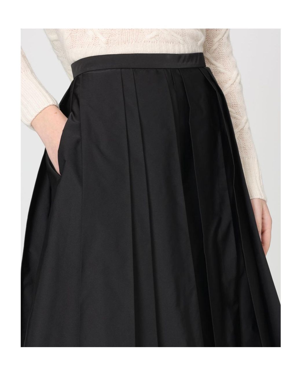 Ermanno Scervino Black Pleated Skirt