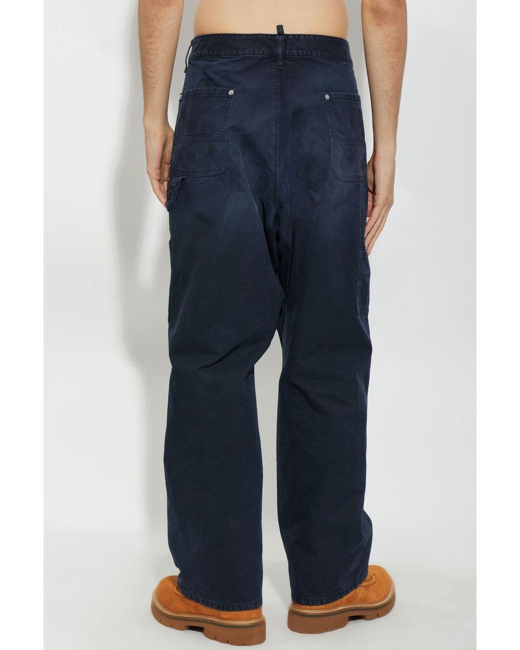 DSquared² Blue Straight-Leg Cargo Pants for men