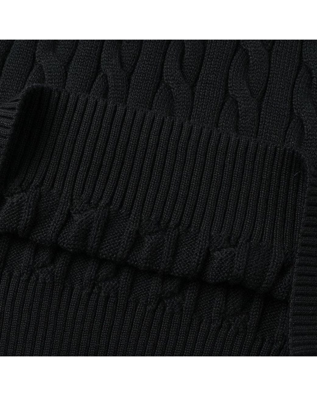 Polo Ralph Lauren Black Half-Zip Long-Sleeved Jumper for men