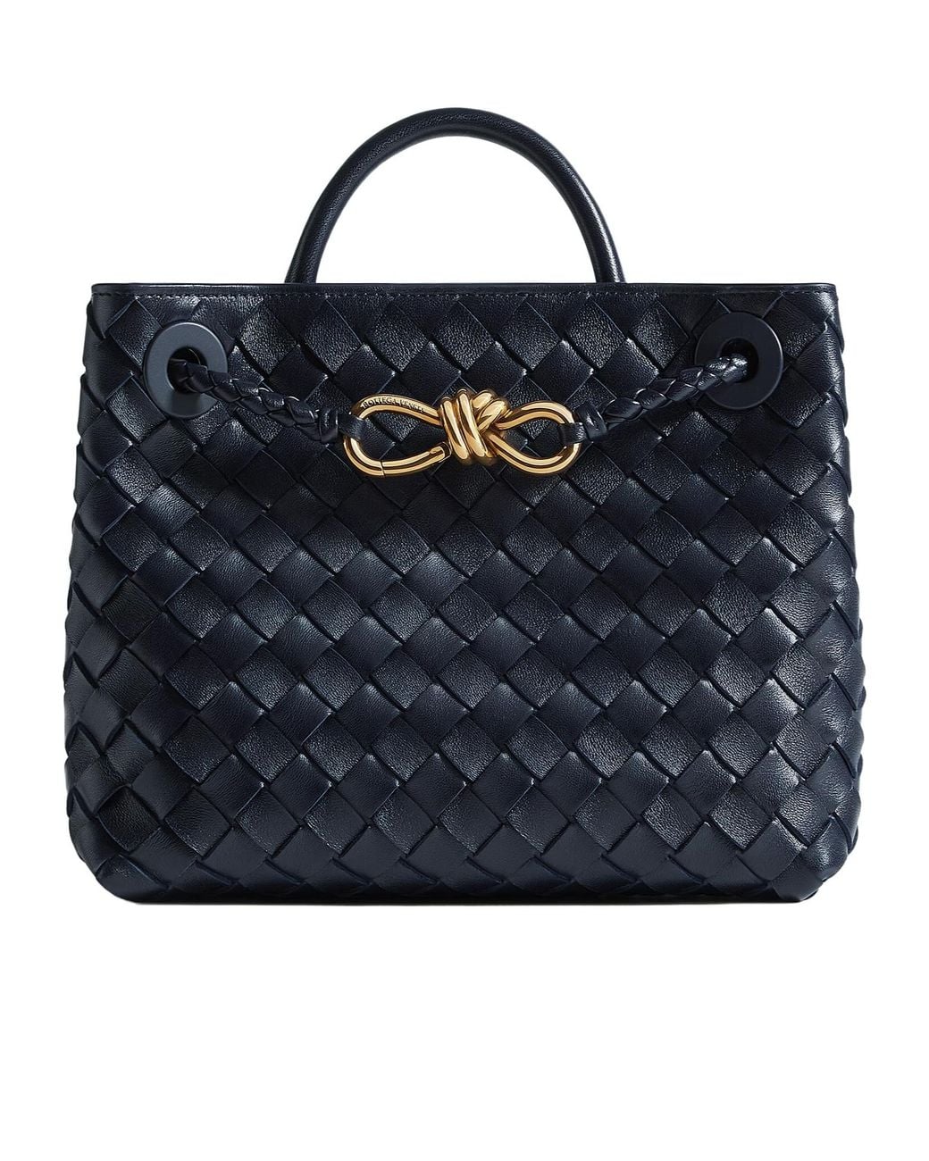 Bottega Veneta Blue Andiamo Small Tote Bag