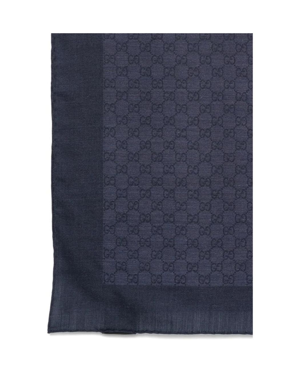 Gucci Blue Gg Jacquard Shawl for men