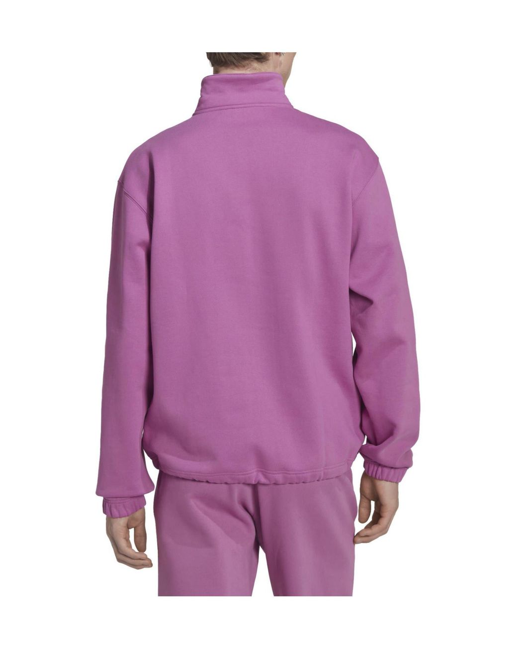 Adidas Originals Purple Half-Zipper Hoodie for men