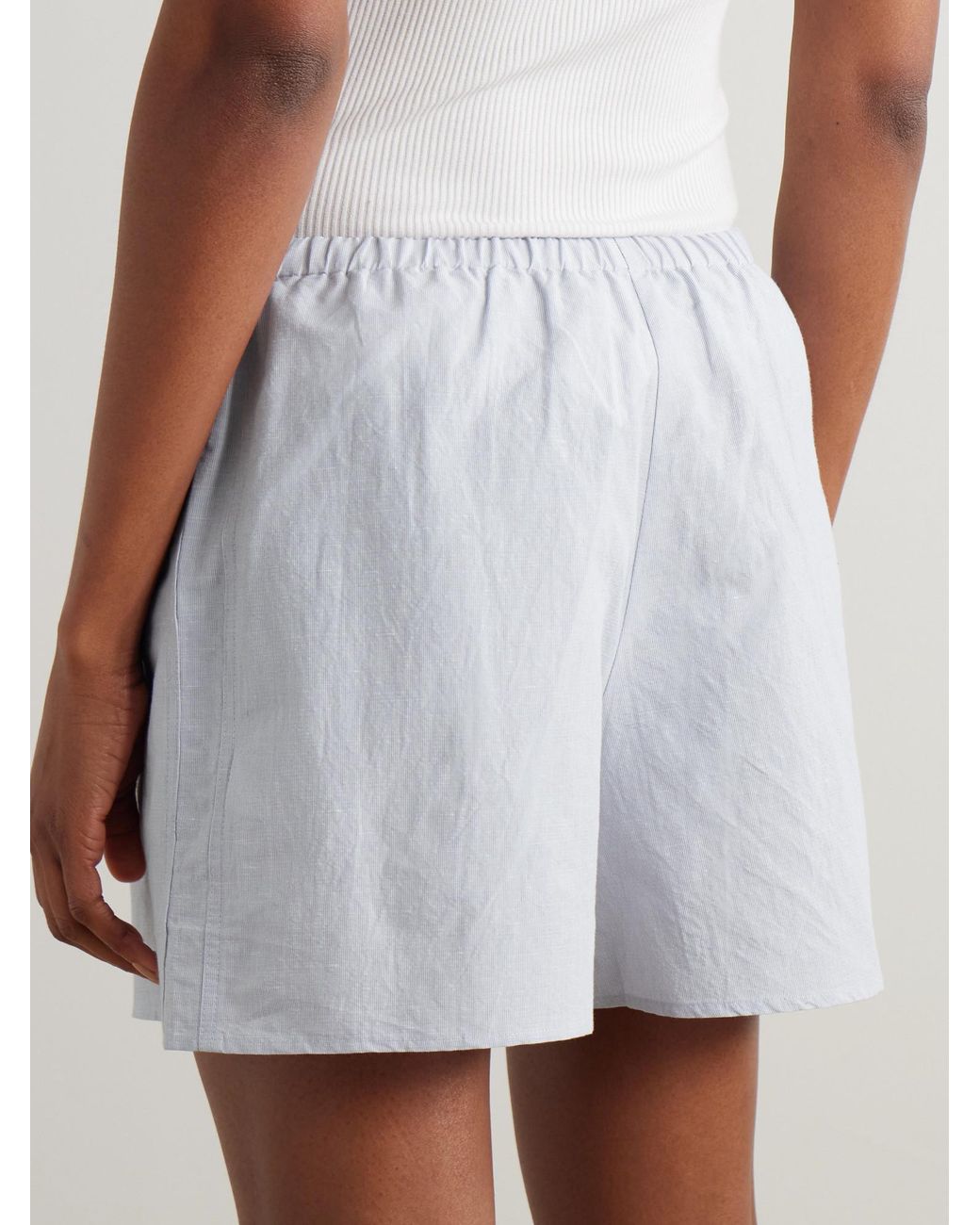 Proenza Schouler White Cotton And Linen-Blend Shorts