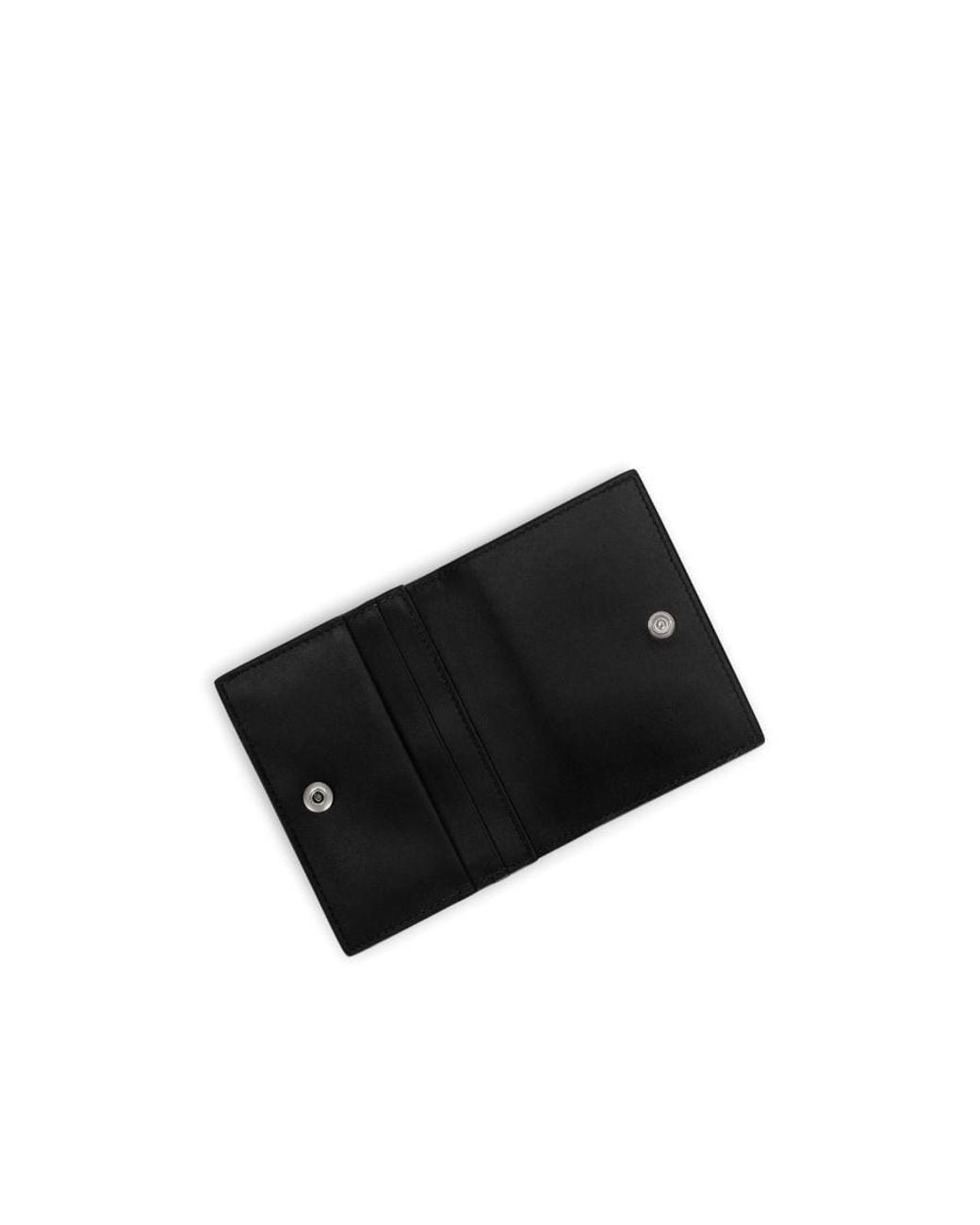 Dolce & Gabbana Black Logo Embossed Snapped Wallet for men