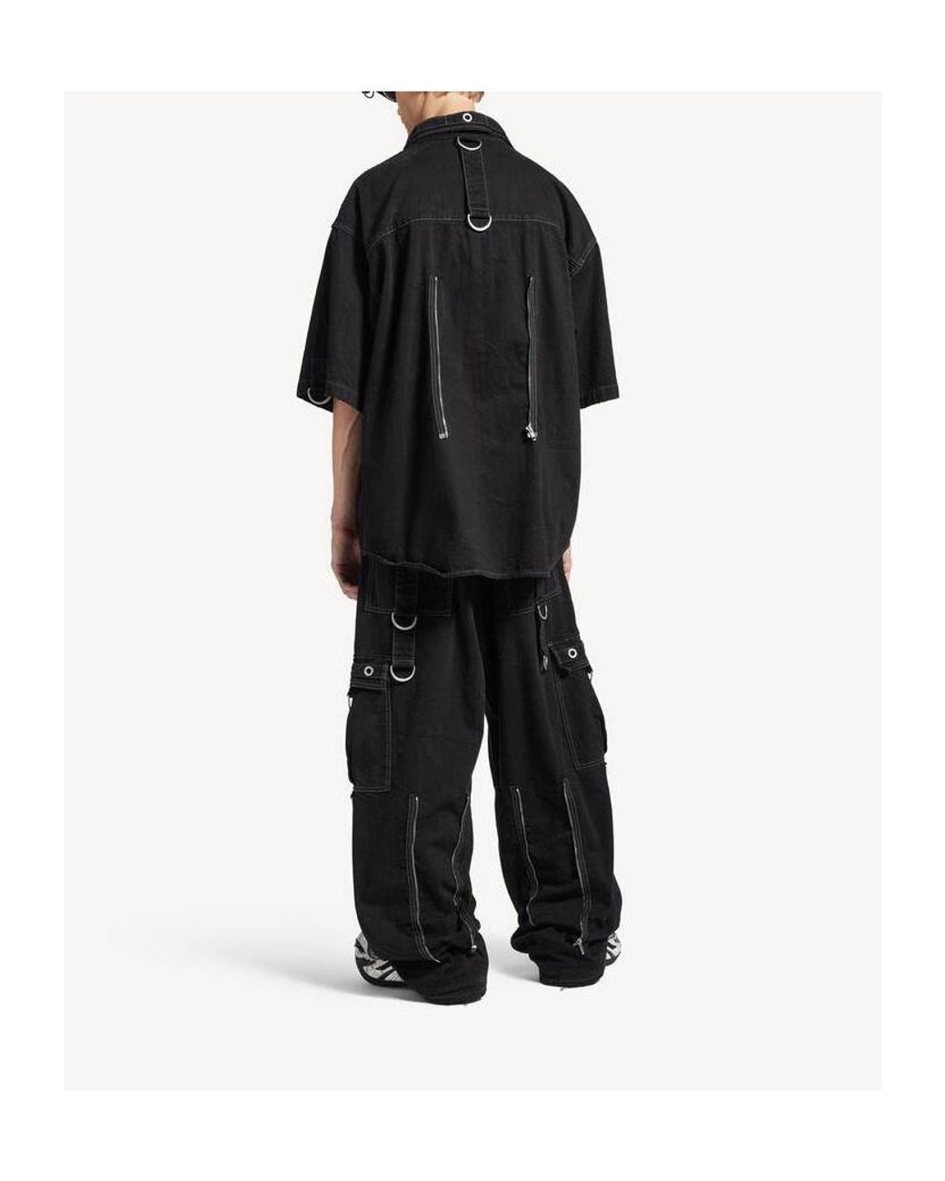 Balenciaga Black D-Ring Cargo Shirt for men