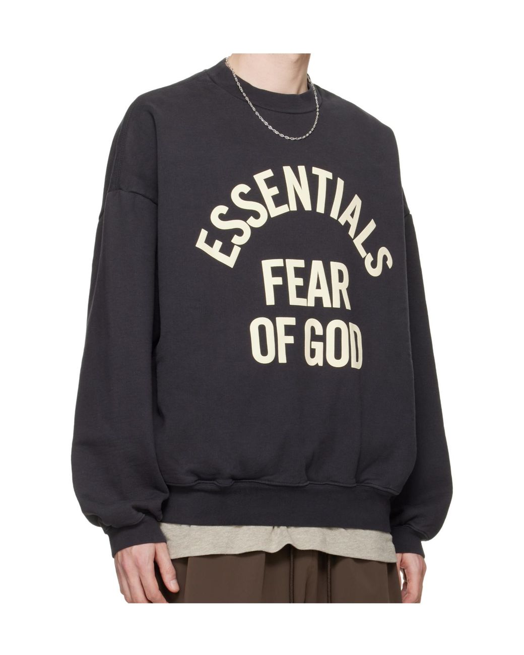 Fear Of God Black Essentials Logo Sweatshirt for men