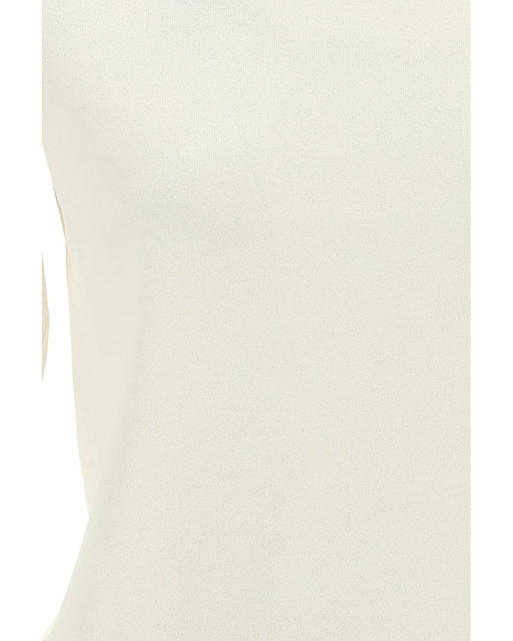 The Row White V-Neck Top