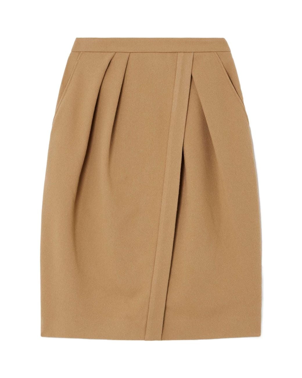 Dries Van Noten Natural Wrap Effect Skirt