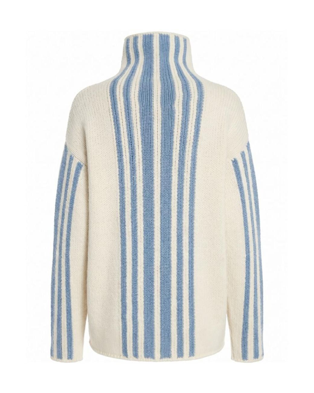 Malo Blue Intarsia-Knit High-Neck Sweater