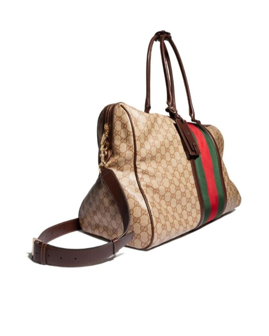 Gucci Brown Gg Monogrammed Medium Duffle Bag for men