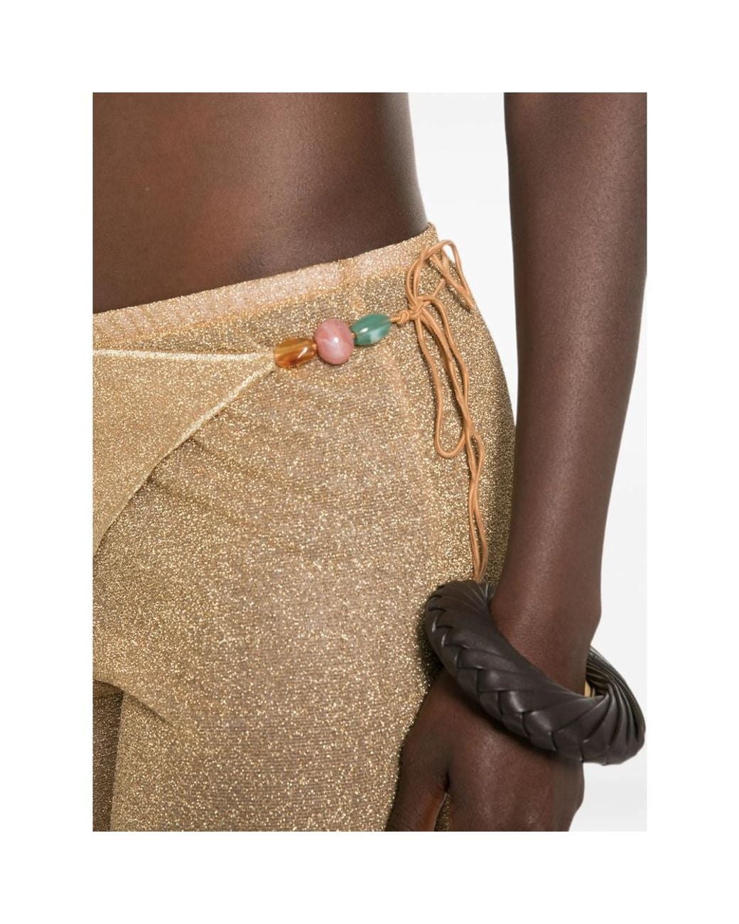 Oseree Natural Oséree Wrap Lurex Beach Pants