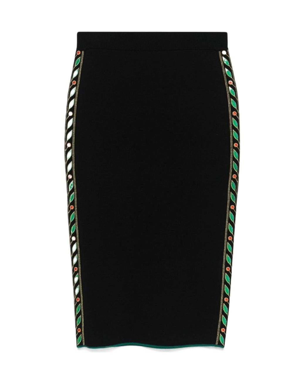 Casablanca Black Laurel Knitted Skirt