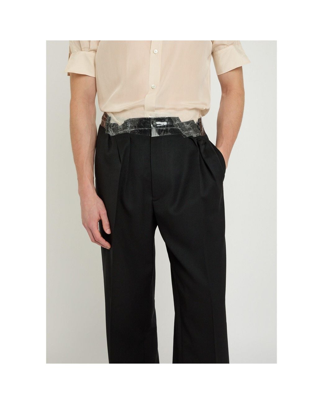 Maison Margiela Black Straight-Leg Trousers for men
