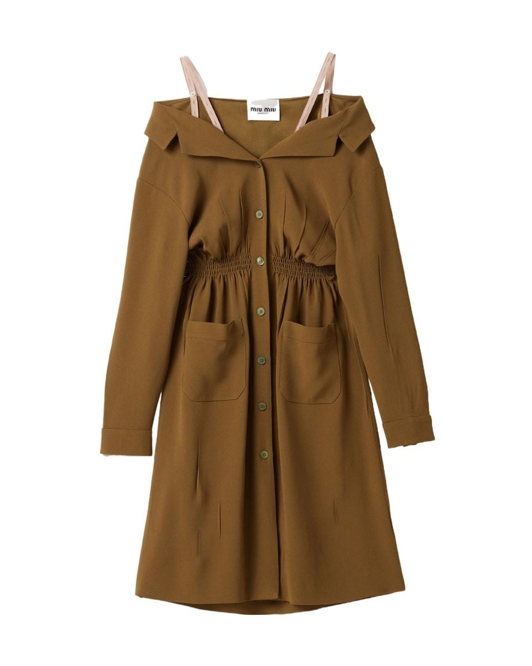 Miu Miu Green Sablé Dress
