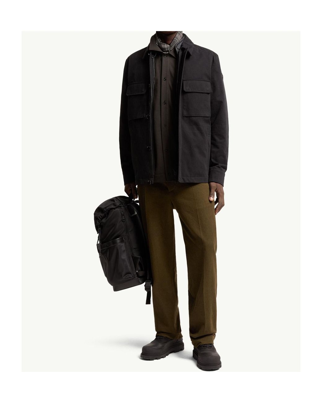 Moncler Black Thaldrik Cotton Field Jacket for men