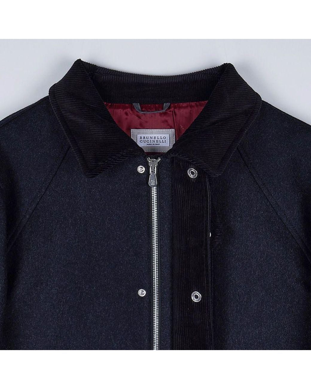 Brunello Cucinelli Blue Long-Sleeved Jacket for men
