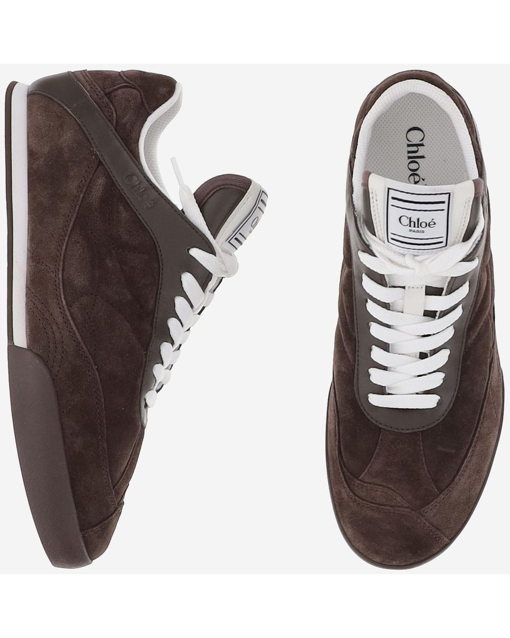 Chloé Brown Chloé Kick Lace-Up Sneakers