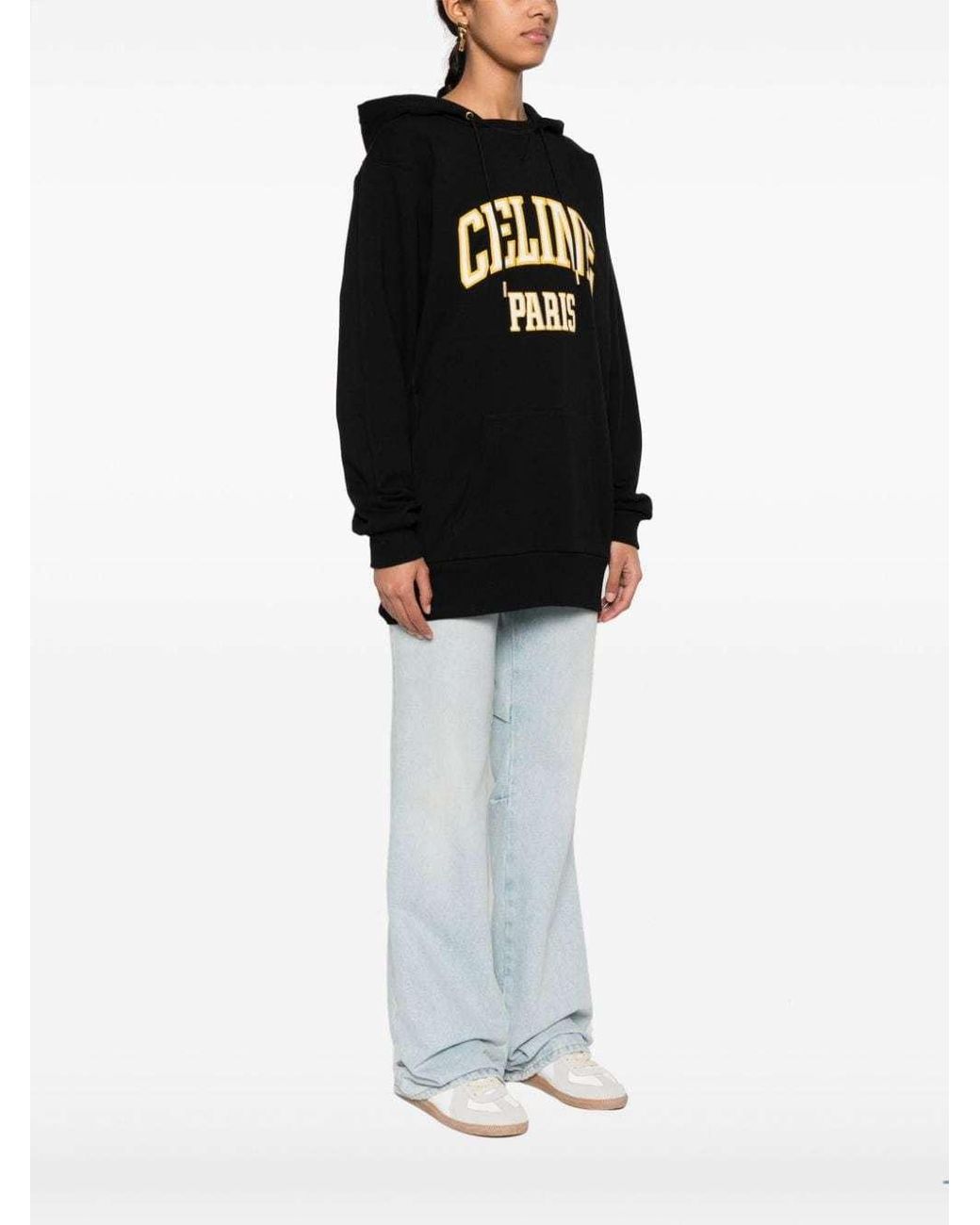 Céline Black Oversized Hoodie