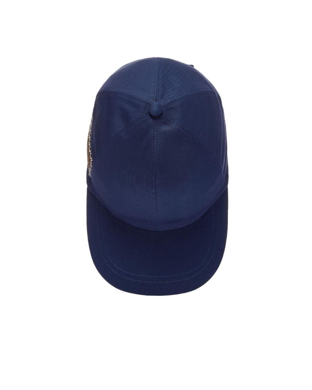 Gucci Blue Logo-Patch Baseball Cap for men