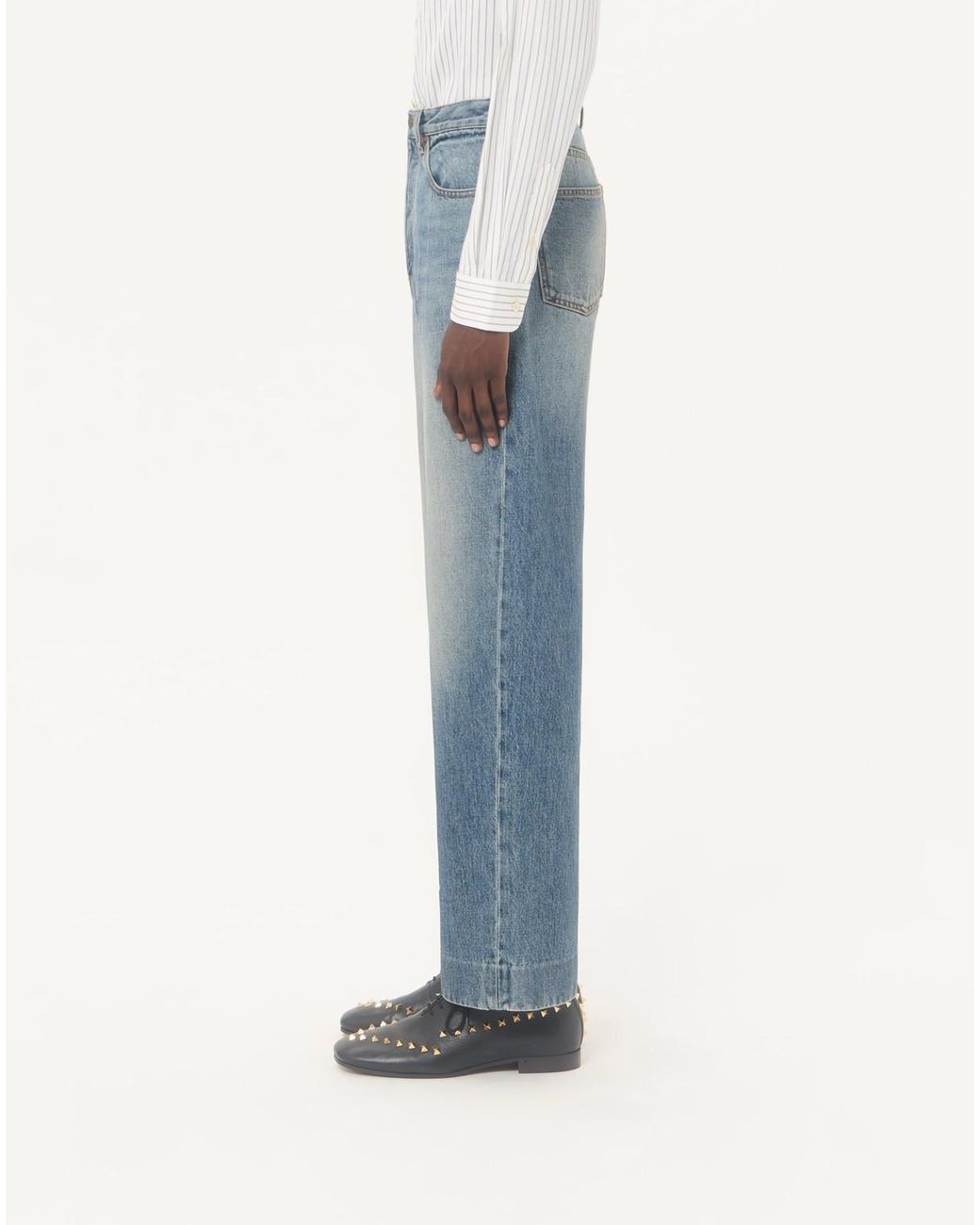 Valentino Blue Five-Pocket Denim Trousers for men