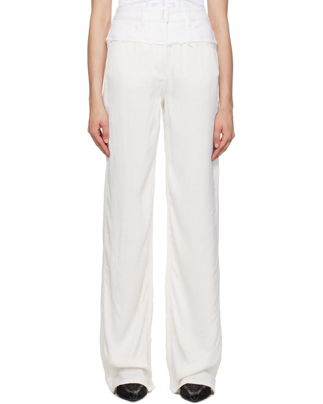 Givenchy White Oversized Jeans