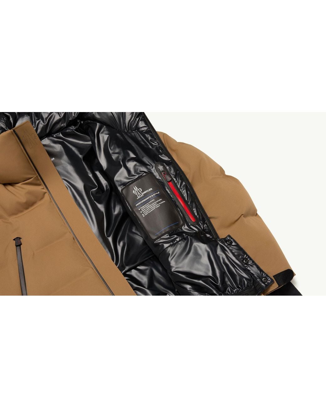 Moncler Natural Fellberg Hooded Insulated Ski Jacket for men
