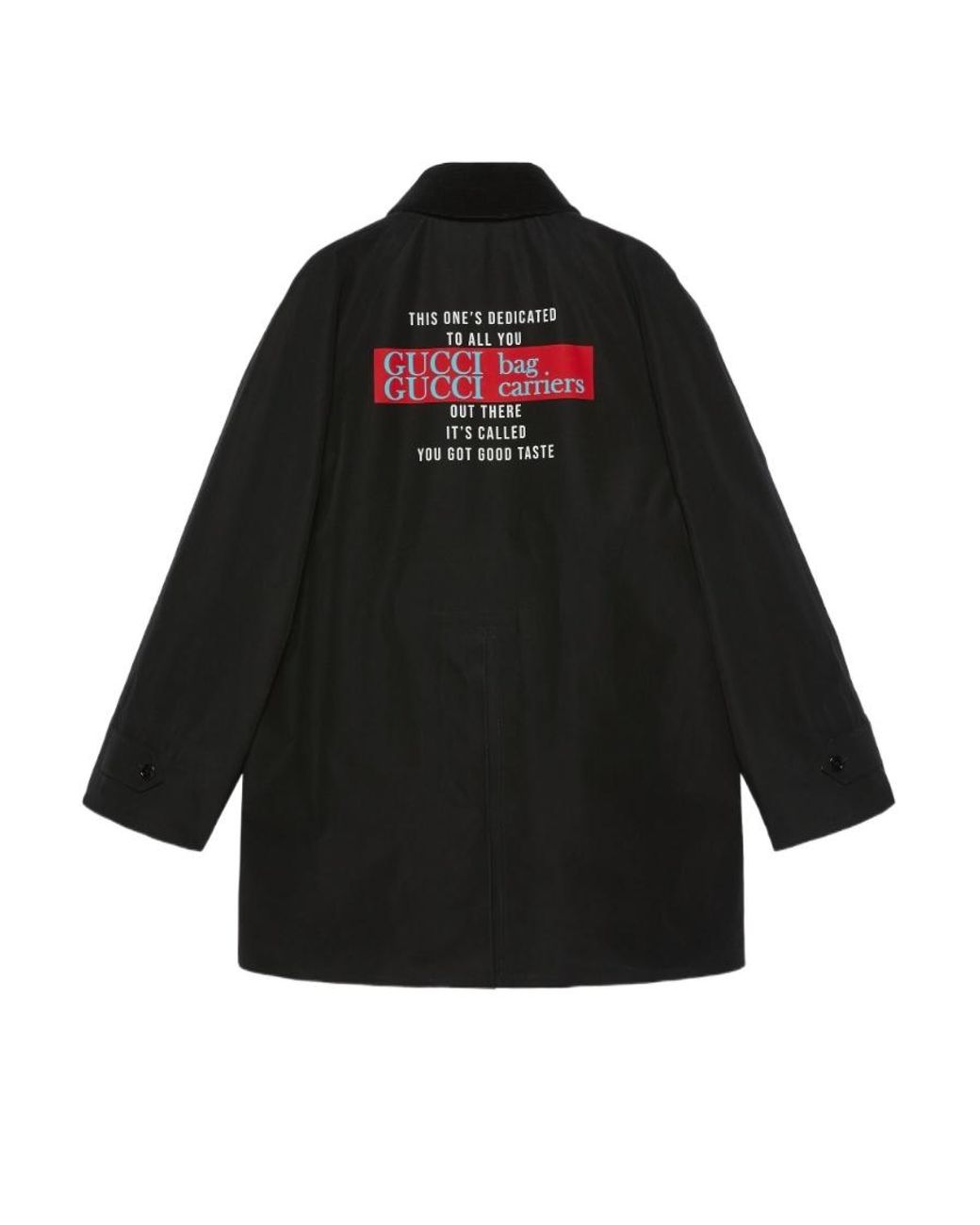 Gucci Black Cotton Lyric-Print Jacket for men