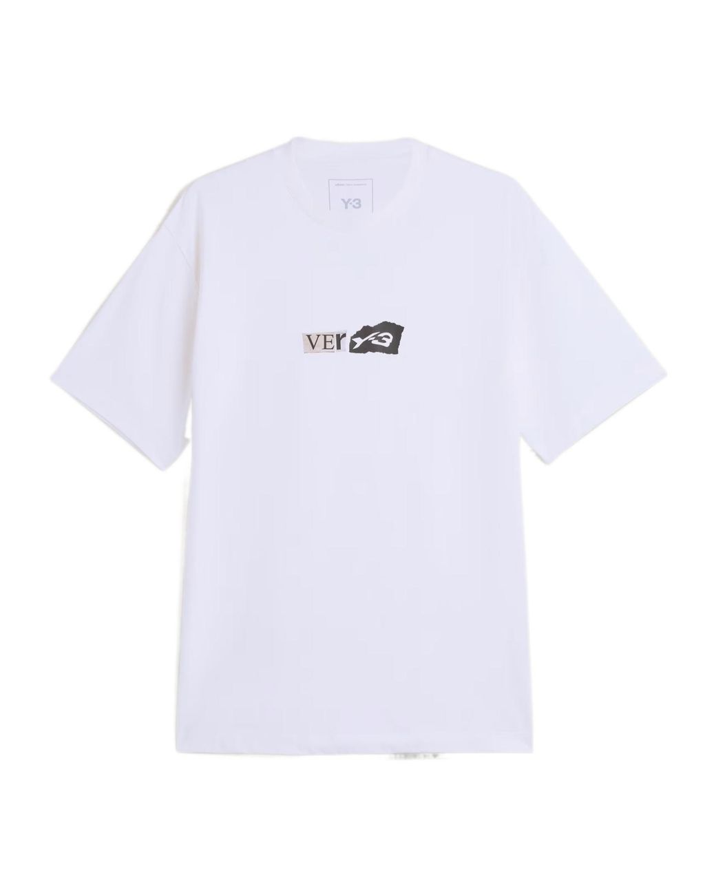 Y-3 White Gfx Short Sleeved Crewneck T-Shirt for men